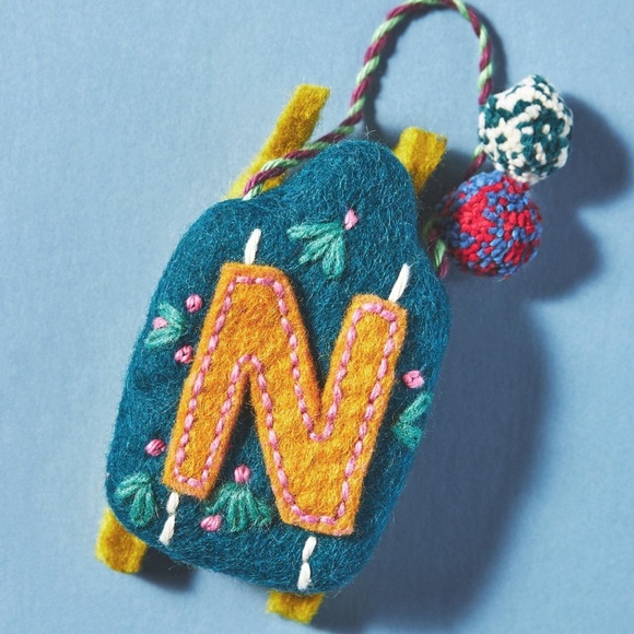 Anthropologie Other - Anthropologie Snow Day N  Monogram Christmas Ornament